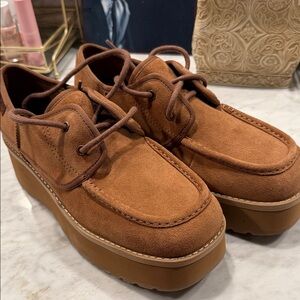 UGG Brown Suede Platform Shoes